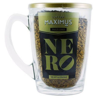 Кофе растворимый Максимус Неро в стеклянной кружке 70г